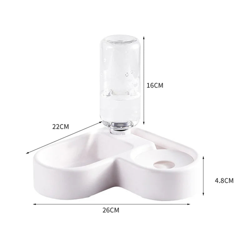 Automatic Pet Water Bowl & Food Feeder – 2-in-1 Gravity Dispenser for Cats & Dogs | Spill-Proof & Moisture-Proof