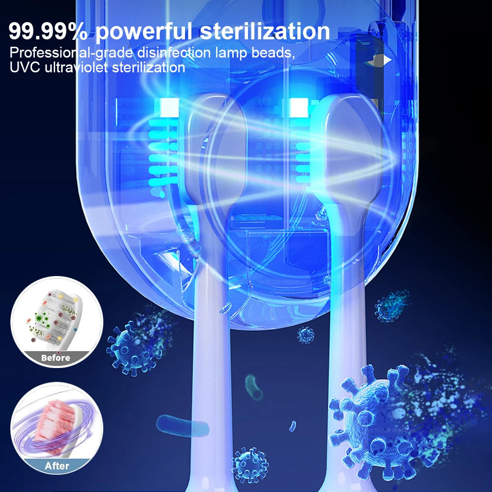 Toothbrush UV Dryer Portable Wall-Mounted UV Tooth Brush Sanitizer Holder USB Rechargeable Toothbrush Storage Bracket Sterilizer