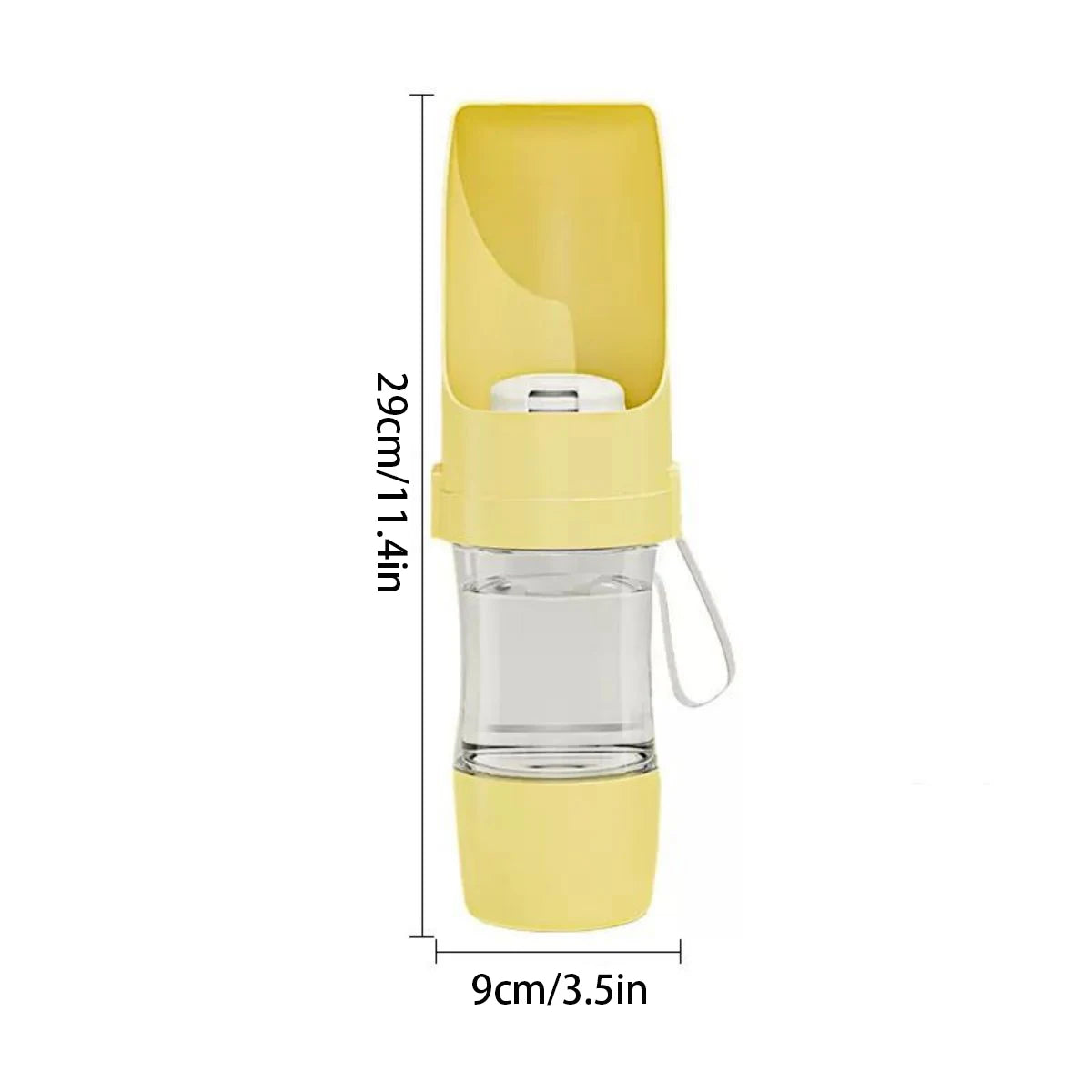 2-in-1 Portable Dog Water Bottle with Food Container – Leak-Proof Travel Pet Dispenser for Walking, Hiking & Camping