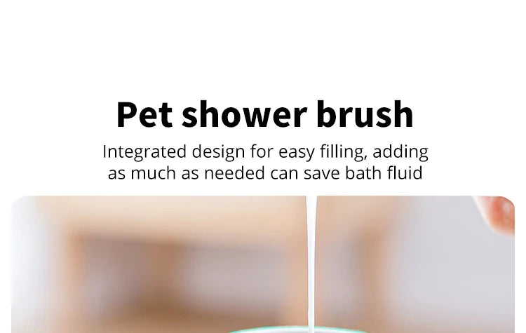 2-in-1 Pet Bath Brush with Built-in Shampoo Dispenser – Soft Silicone Massage Scrubber for Dogs & Cats | Long & Short Hair
