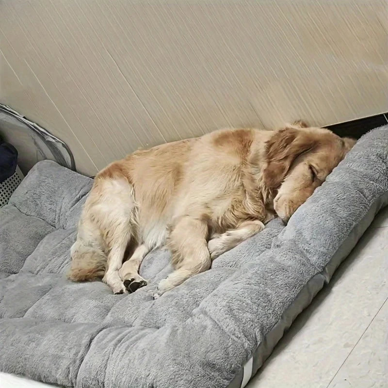 Extra Large Plush Dog Bed Mat – XL Fluffy Washable Non-Slip Sleeping Mat for Large Breed Dogs | Double-Sided | All Season | 120x60cm