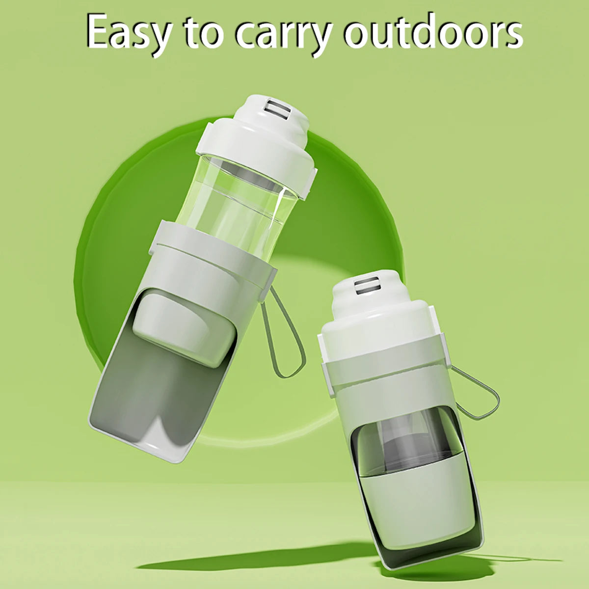 2-in-1 Portable Dog Water Bottle with Food Container – Leak-Proof Travel Pet Dispenser for Walking, Hiking & Camping