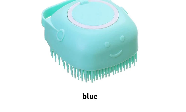 2-in-1 Pet Bath Brush with Built-in Shampoo Dispenser – Soft Silicone Massage Scrubber for Dogs & Cats | Long & Short Hair