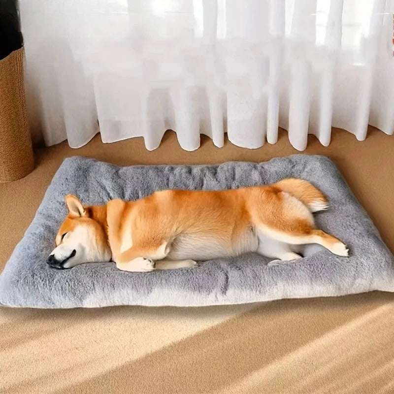 Extra Large Plush Dog Bed Mat – XL Fluffy Washable Non-Slip Sleeping Mat for Large Breed Dogs | Double-Sided | All Season | 120x60cm