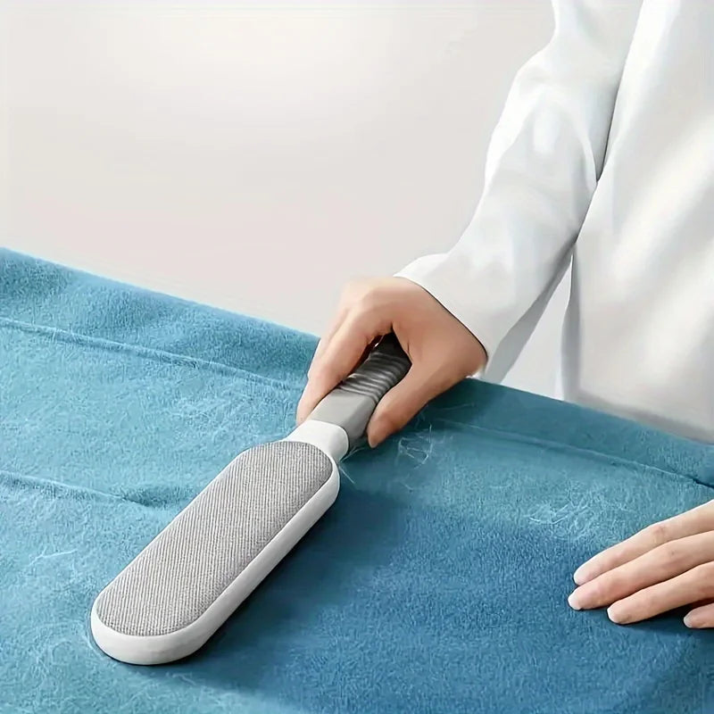 Double-Sided Pet Hair Remover Brush – Reusable Electrostatic Lint Brush for Clothes, Sofa, Furniture & Carpet | No Refills Needed 🔥