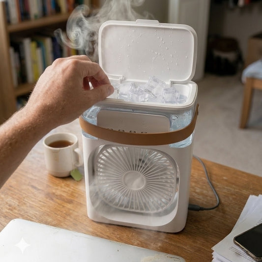 3-in-1 Portable Air Cooler – Silent Desktop Fan & Humidifier for Summer Relief